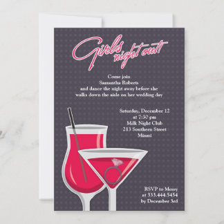 Invitación sin relieve de chicas