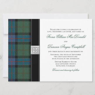 Invitación Sinclair Ancient Hunting Tartan Wedting