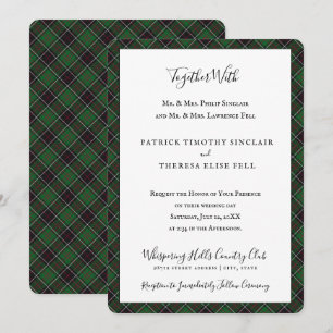 Invitación Sinclair Clan Tartan Scottish Plaid