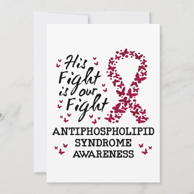Invitación Síndrome antifosfolípido Sensibilización, su lucha (Anverso)