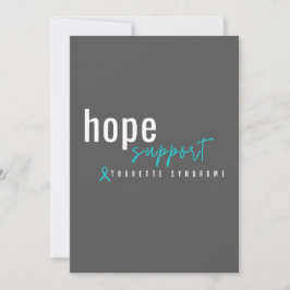 Invitación síndrome de tourette. apoyo de esperanza. Invitaci