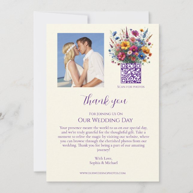 Invitación Sinfonía de Flores Silvestres-Boda Gracias- Invita (Anverso)