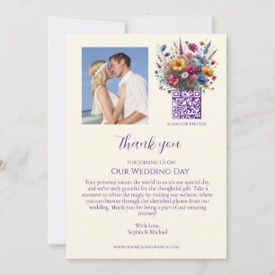 Invitación Sinfonía de flores silvestres-Tarjeta de agradecim