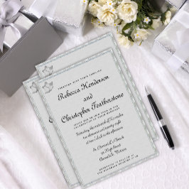 Invitación Sinfonía de las campanas plateadas: Elegante boda