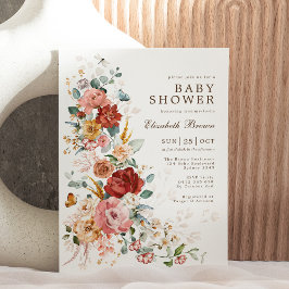 Invitación Sinfonía floral | Bonito Garden Flower Baby Shower