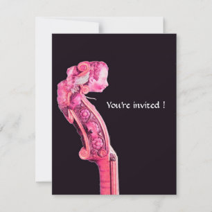 Invitación SINFONÍA  / MÚSICA CLÁSICA ,Fucsia