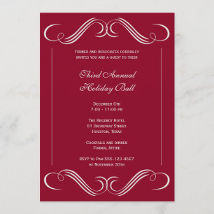 Invitación Sinfonía roja de terciopelo florece fiesta de even