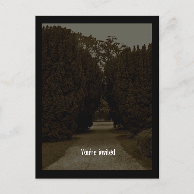 Invitación siniestra del fiesta de Halloween (Anverso)