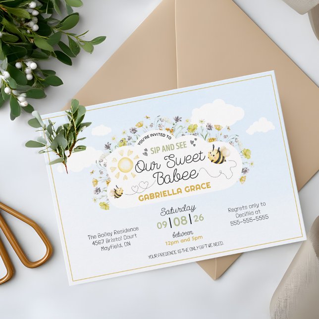 Invitación Sip and See Our Babee Invitation (Subido por el creador)