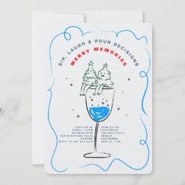 INVITACIÓN SIP, LAUGH & POUR DECISIONS CHRISTMAS PARTY