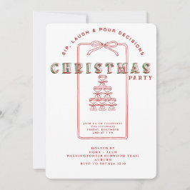 INVITACIÓN SIP, LAUGH & POUR DECISIONS CHRISTMAS PARTY