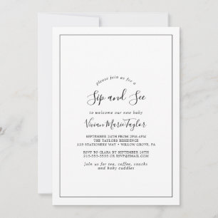 Invitación Sip minimalista y ver