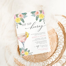 Sip Sip Hooray Bright Coctail Bridal Shower