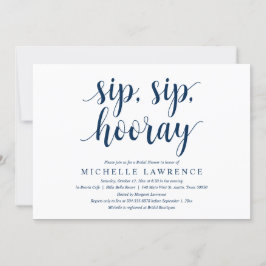 Invitación Sip, Sip, Hooray, celebración de la ducha de novia