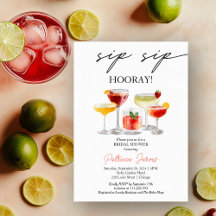 Sip Sip Hooray Cocktail Bridal Shower Fiesta