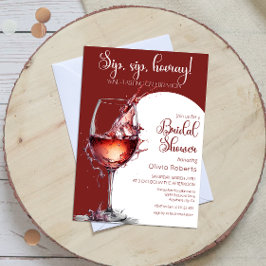 Invitación Sip, sip, hooray Wine Tasting Bridal Shower