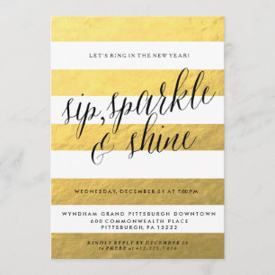 Invitación SIP, SPARKLE, fiesta de vacaciones SHINE