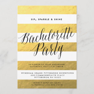 Invitación SIP, SPARKLE, SHINE BACHELORETTE PARTE