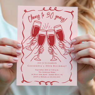 Invitación Sip y Celebrar: Cumpleaños de 30 años