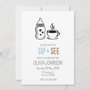 Invitación Sip Y See, Bienvenida Niño, Conoce Y Saluda