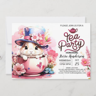 Invitación Sip y See Bunny Baby Shower