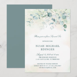 Invitación Sip y Ver Género Eucalyptus Verde Neutral
