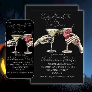 Invitación Sips A Punto De Salir De La Fiesta De Halloween