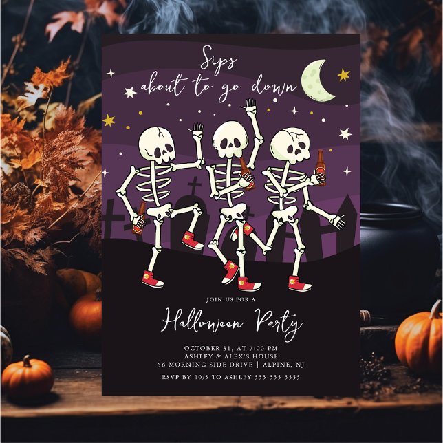 Invitación Sips A Punto De Salir De La Fiesta De Halloween (Subido por el creador)