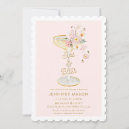 Invitación Sips and Bites Champagne Ducha de novias