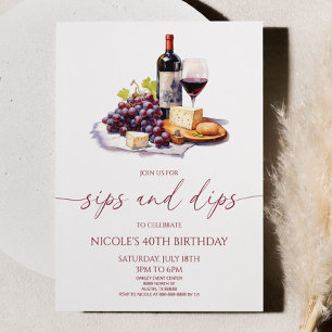 Invitación Sips y se sumerge en la fiesta de cumpleaños del v
