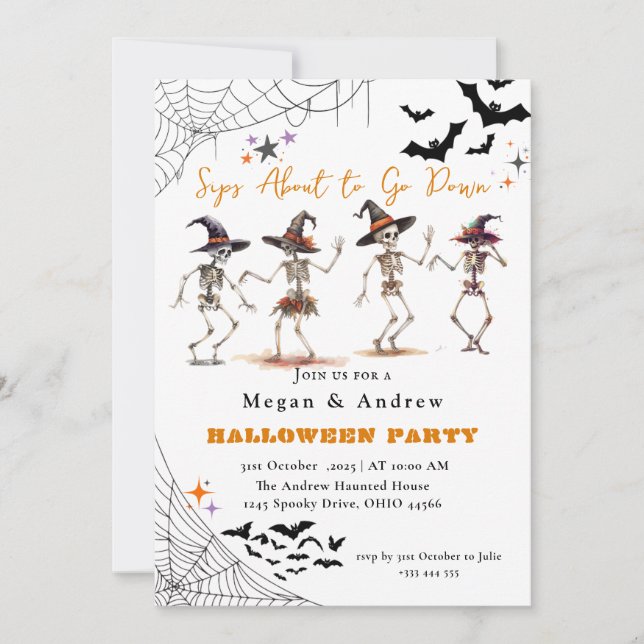 Invitación Sipt a punto de bajar por el Fiesta de Disfraces d (Anverso)