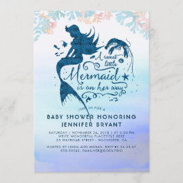 Invitación Sirena Baby Shower Bajo El Océano Marino
