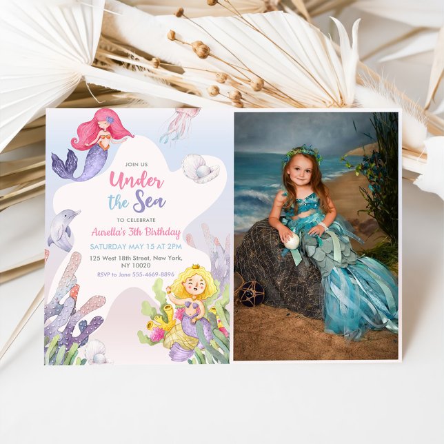 Invitación Sirena Bajo El Mar Foto De La Tercer Fiesta De Cum (Subido por el creador)