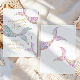 Invitación Sirena bajo el mar Primer cumpleaños