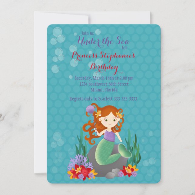Invitación Sirena Cuta (Anverso)