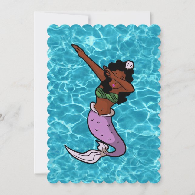 Invitación sirena de dabbing (Anverso)