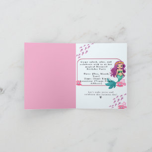 Invitación Sirena de fiesta de cumpleaños de bebé