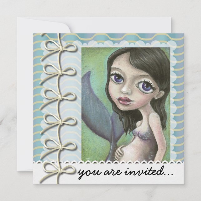 Invitación Sirena embarazada (Anverso)