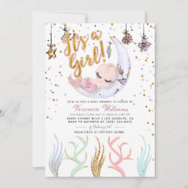 Invitación Sirena Es un Baby Shower Chica