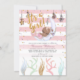 Invitación Sirena Es un Baby Shower Chica