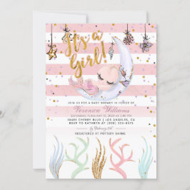 Invitación Sirena Es un Baby Shower Chica