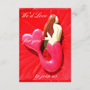 Invitación sirena personalizada del redhead