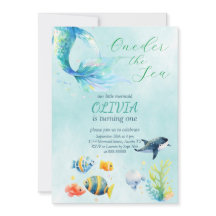 Sirena Primera Acuarela de Cumpleaños Nuestra Sire