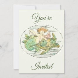 Invitación Sirenas antiguas invitadas a la fiesta marina
