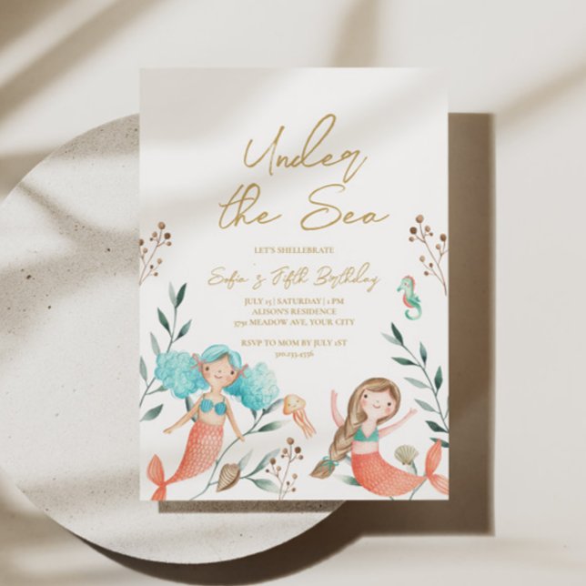 Invitación Sirenas Lindas Bajo el Mar (Subido por el creador)