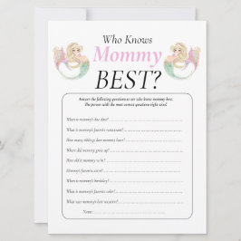 Invitación Sirenita Baby Shower. Quién sabe los puntos de pic