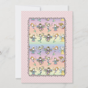 Invitación Sirenita caprichosa y Fiesta ángel invitan