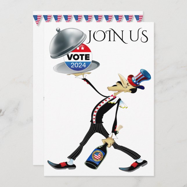 Invitación Sirviendo Elección 2024 (Anverso / Reverso)