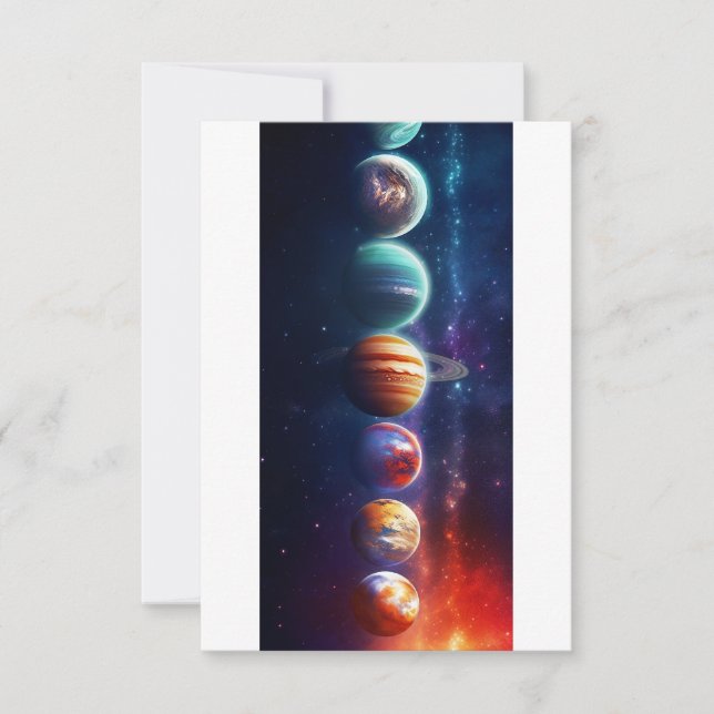 Invitación Sistema solar (Anverso)