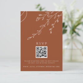 Invitación Sitio web de Boda de código QR en línea de Terraco